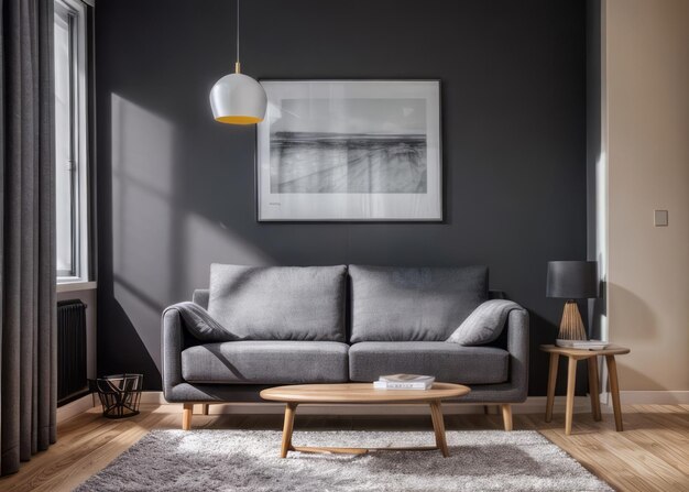 moderno e lussuoso interior design del soggiorno con moderno divano e mobili per la casa