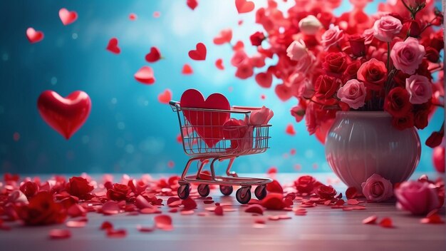 Moderno ed elegante concetto di background design per Happy Valentine's Day