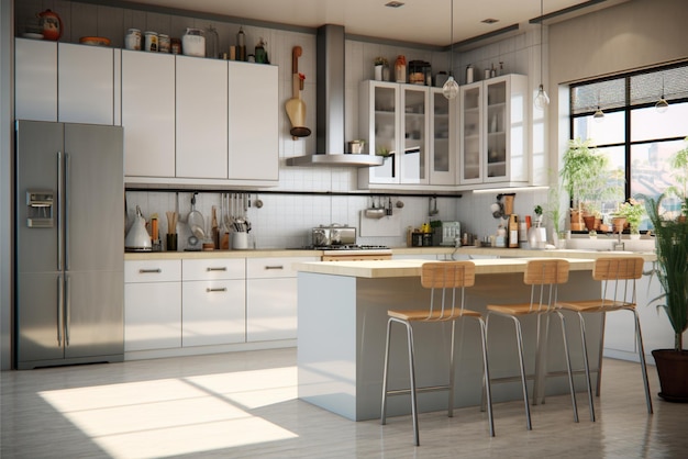 Moderno elegante AI Home Design cucina di lusso