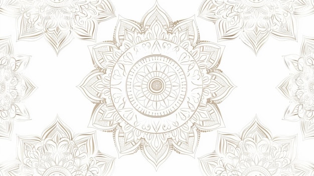 Moderno modello di mandala senza cuciture disegnato a mano musulmano arabo indiano progettato per tessuti carta da parati avvolgimento interior design abbigliamento ripetizione geometrica