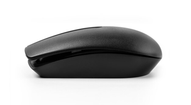 moderno mouse wireless nero su sfondo bianco