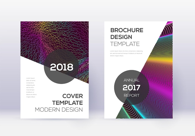 Moderno set di modelli di copertina Rainbow abstract