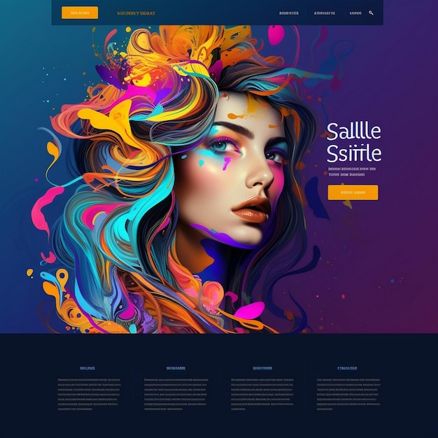 Moderno sito web modello di atterraggio sito web design artistico