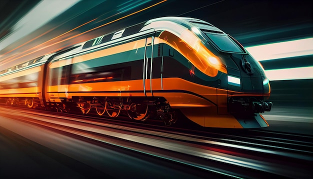 Moderno treno ad alta velocità Ai generativo