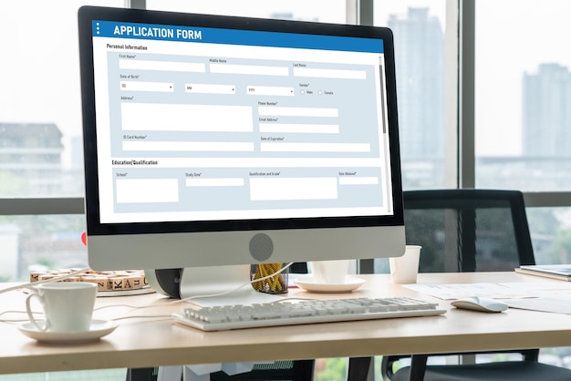 Modulo di domanda online per la registrazione alla moda