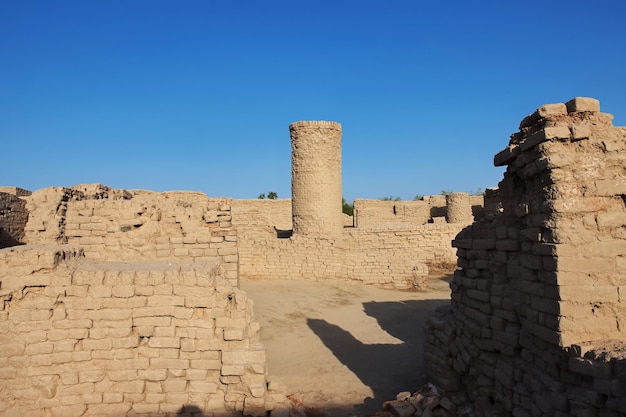 Mohenjo daro rovine vicino fiume Indo nel distretto di Larkana Sindh Pakistan