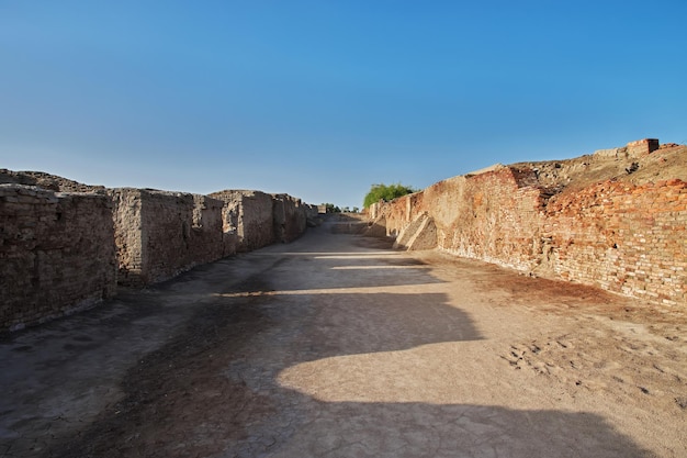 Mohenjo daro rovine vicino fiume Indo nel distretto di Larkana Sindh Pakistan