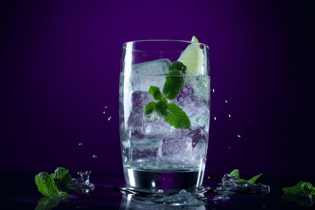 Mojito cocktail background Illustrazione AI GenerativexA