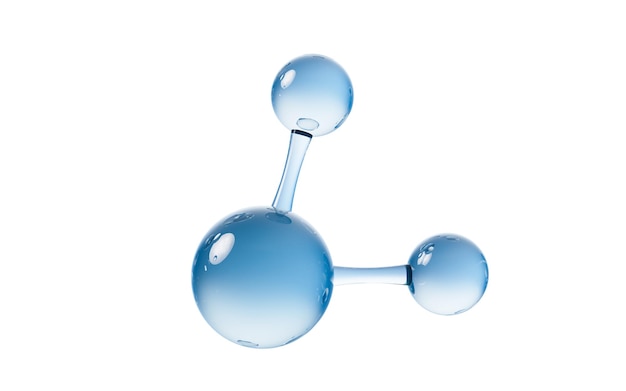 Molecola con biologia e concetto chimico rendering 3d