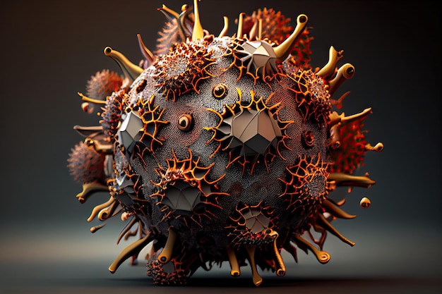 Molecola del virus COVID19 AI generativa