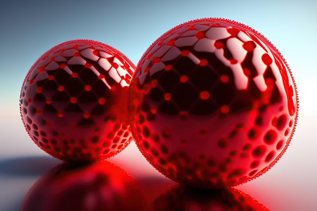 Molecole Di Virus Rosso 3D