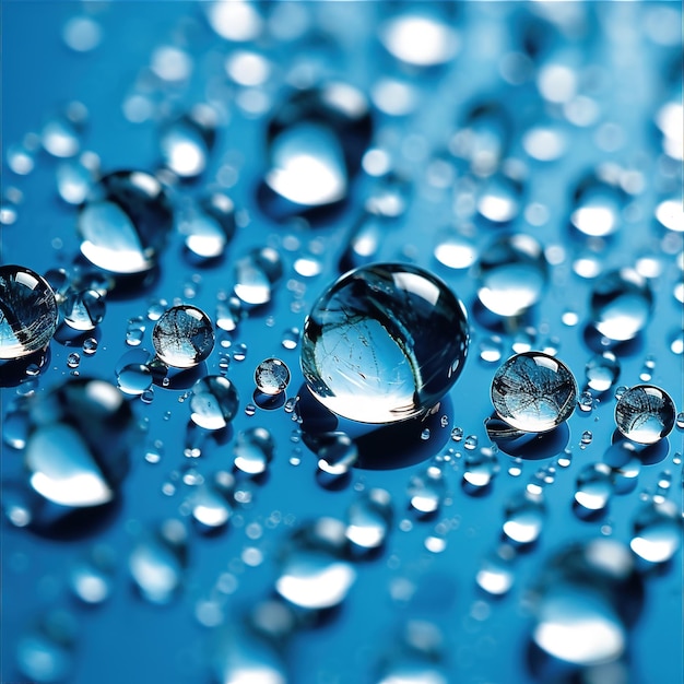 molecole e atomi di bolle d'acqua trasparenti