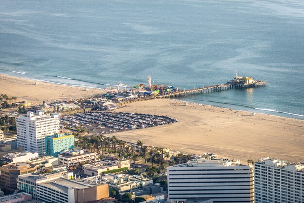 Molo di Santa Monica, vista dall'elicottero