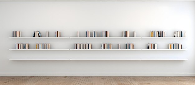 Molti libri sugli scaffali della stanza AI generativa