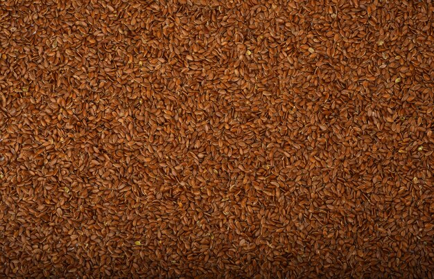 Molti semi di lino come sfondo