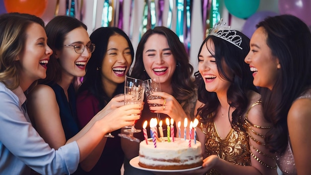 Momenti di celebrazione delle amiche