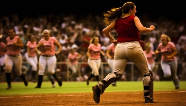 Momenti spettacolari della partita di softball