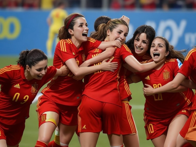 Momento vincente delle donne spagnole