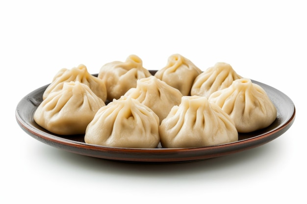 Momos di pollo allettanti in un piatto