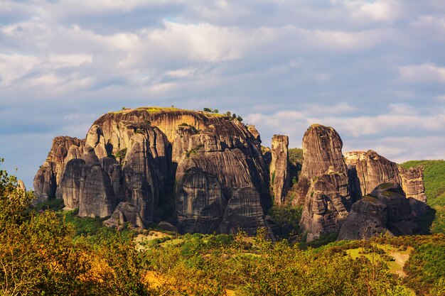 Monasteri di Meteora in Grecia. Filtro Instagram.