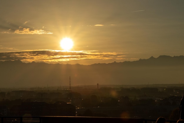 Moncalieri Italia e la sua bellissima architettura bellissimo magnifico tramonto