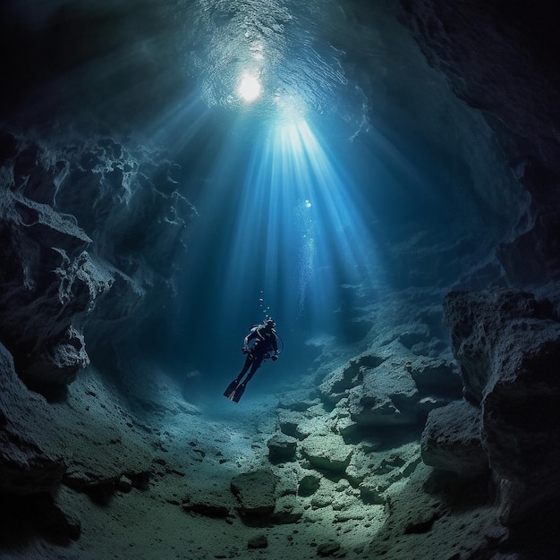 mondo sottomarino di immersioni in grotta