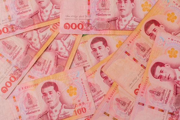 Moneta tailandese banconote tailandesi flusso di cassa investimenti e pianificazione finanziaria e rendimenti delle azioni