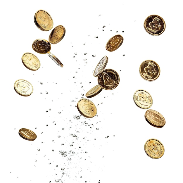 monete d'oro che cadono
