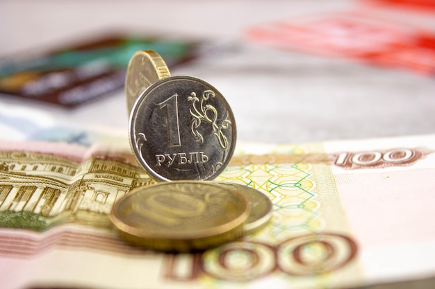 Monete di rublo Rublo di metallo Finanza di denaro in rublo