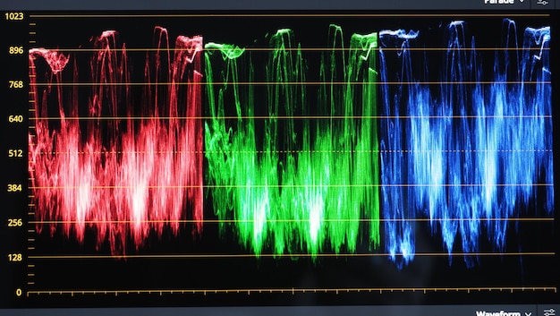 Monitor di classificazione del colore Grafico dell'indicatore di correzione del colore RGB sullo schermo