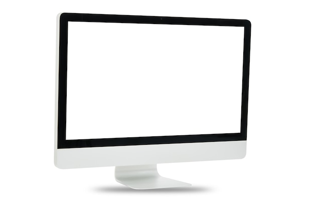Monitor di computer bianco isolato