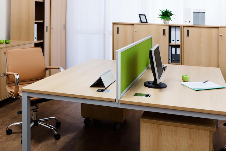 Photo monitor on a desk