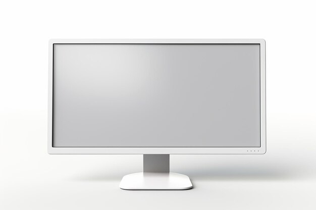 Monitora la tecnologia in uno spazio bianco pulito