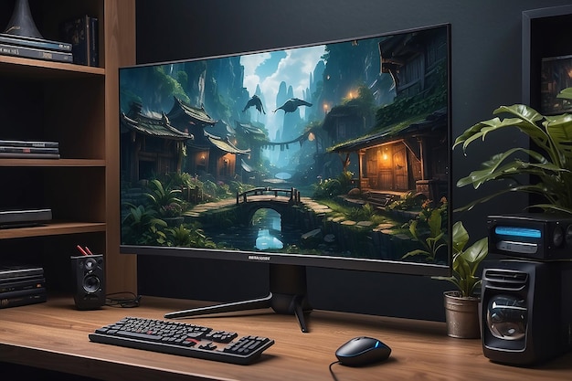 Monitore di gioco a schermo largo per una sensazione cinematografica