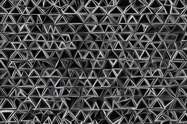 Monochrome Geometry Abstract Vector Pattern con elementi triangolari