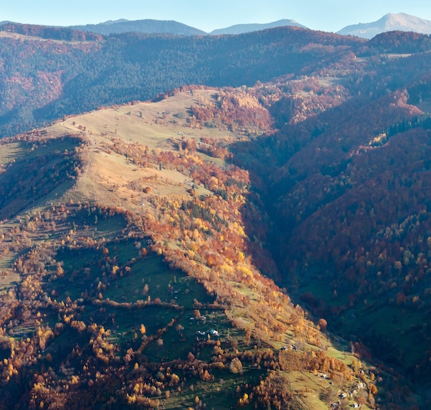 Montagna dei Carpazi d'autunno Ucraina