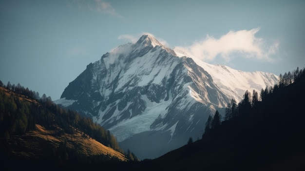 Montagna durante l'inverno