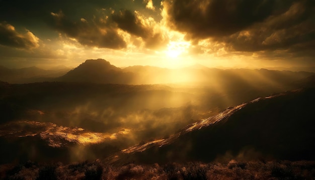 Montagna oscura cinematografica sullo sfondo