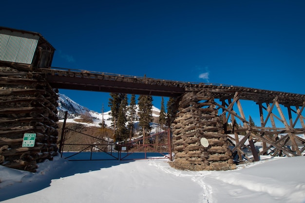 Montagna Rossa e Yankee Girl Mine vicino a Ouray, Colorado.