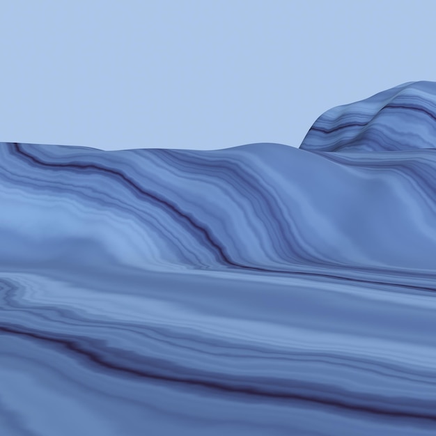 Montagna sedimentaria renderizzata in 3D Terreno assestato