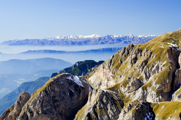 montagne alpine. Fotografia di paesaggio.