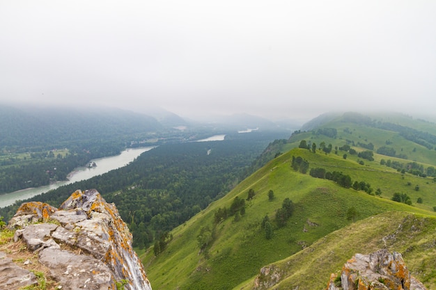 Montagne di Altai Fiume Katun