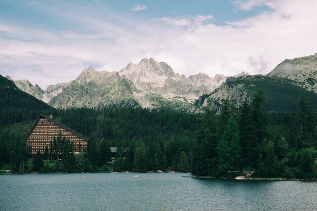 Montagne e lago, filtro vintage