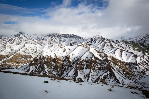 montagne innevate dell'Atlante in Marocco