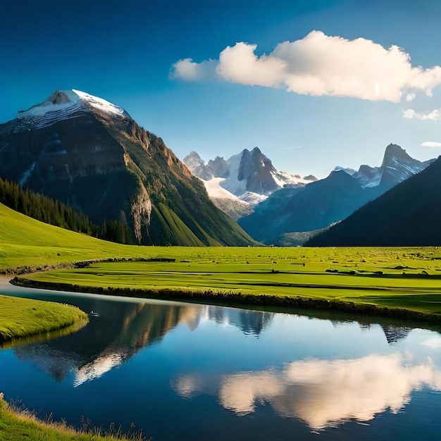 Montagne natura erbe fiori colline pianure valli e fiumi sfondi