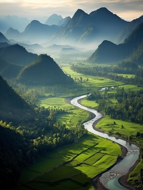 montagne nella Java occidentale in Indonesia