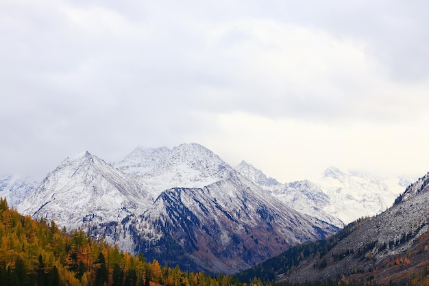 montagne neve altai paesaggio, sfondo neve picco vista