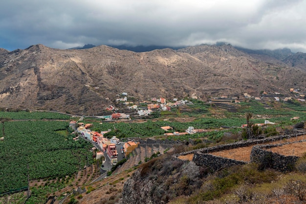 Montagne panoramiche sull'isola di La Gomera, nelle Isole Canarie, in Spagna
