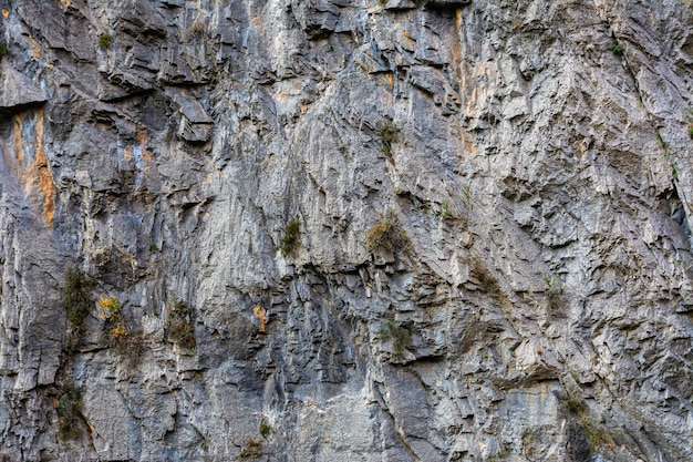 Montagne Rocciose in Turchia Vegetazione sulle rocce di pietra Immagine dettagliata del terreno montuoso