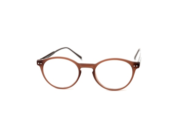 Montature per occhiali in plastica marrone